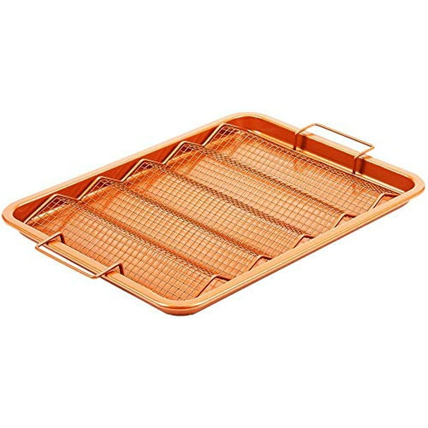 12in Crisper Tray Non Stick Cookie Sheet Tray Air Fry Pan Grill Basket Oven 12in Crisper Tray Non Stick Cookie Sheet Tray Air Fry Pan Grill Basket Oven